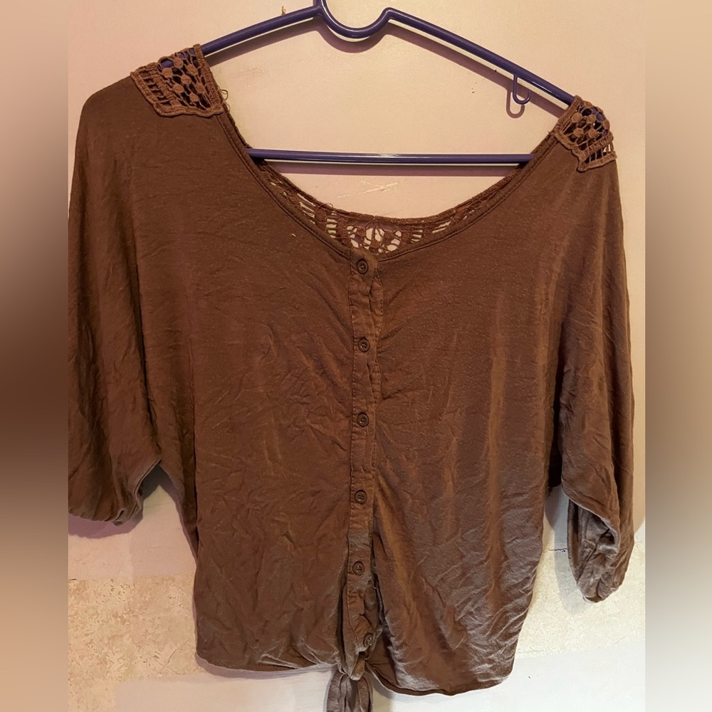 Brown loose top